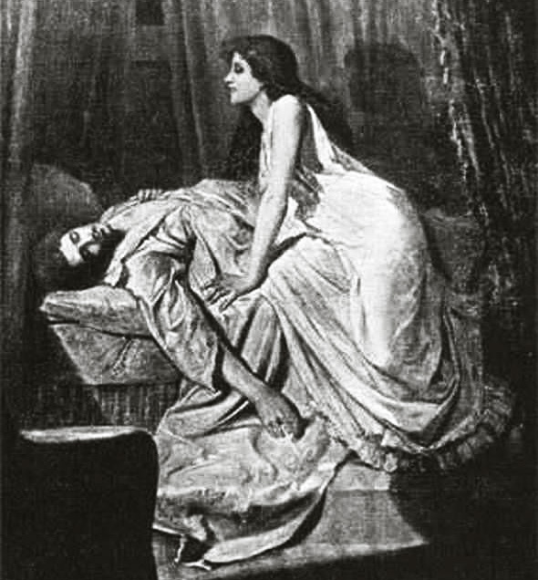 Leannan sidhe and her victim