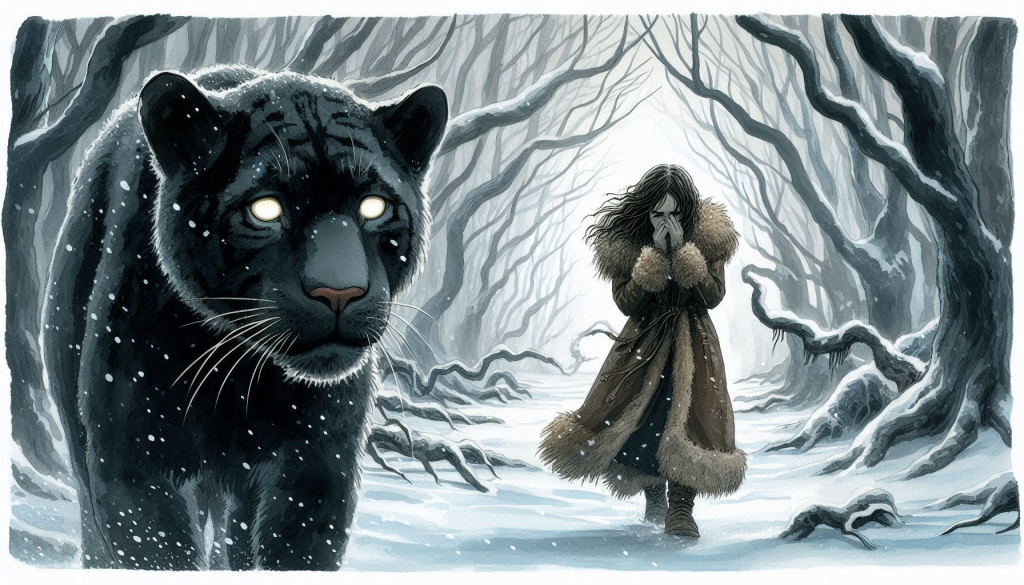 Young woman following shadowcat