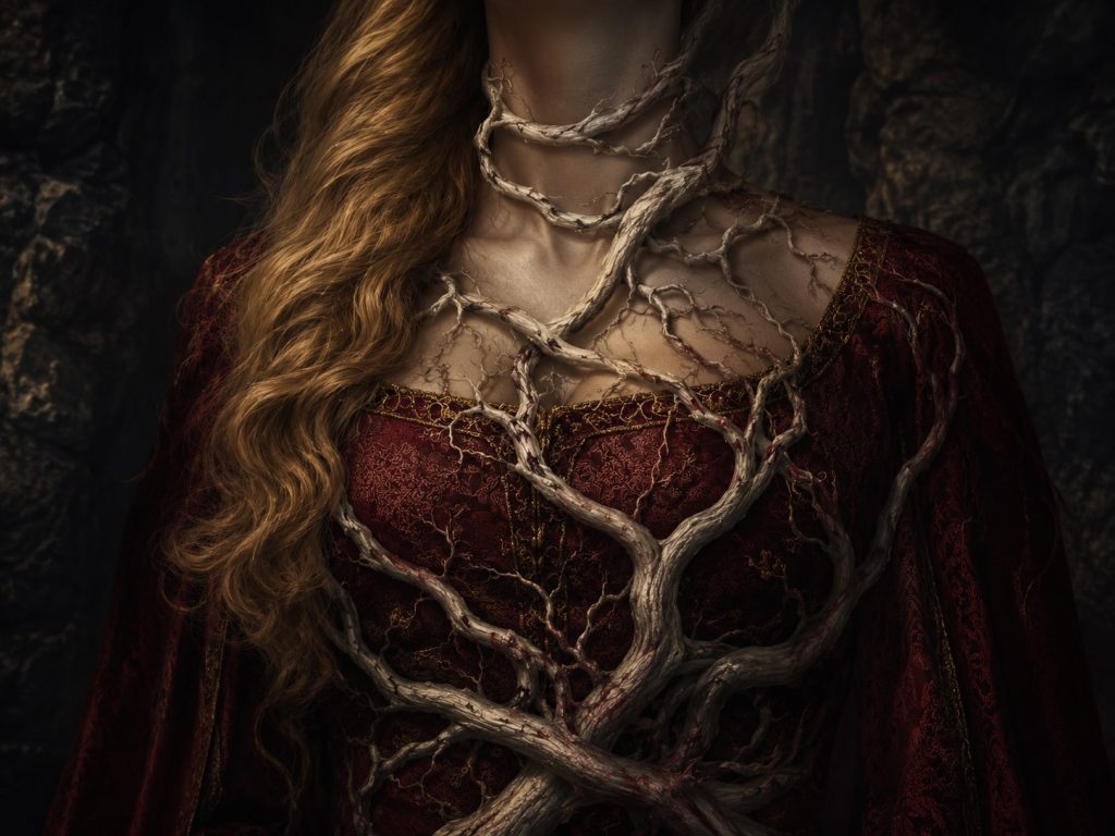 Cersei in the grip of roots